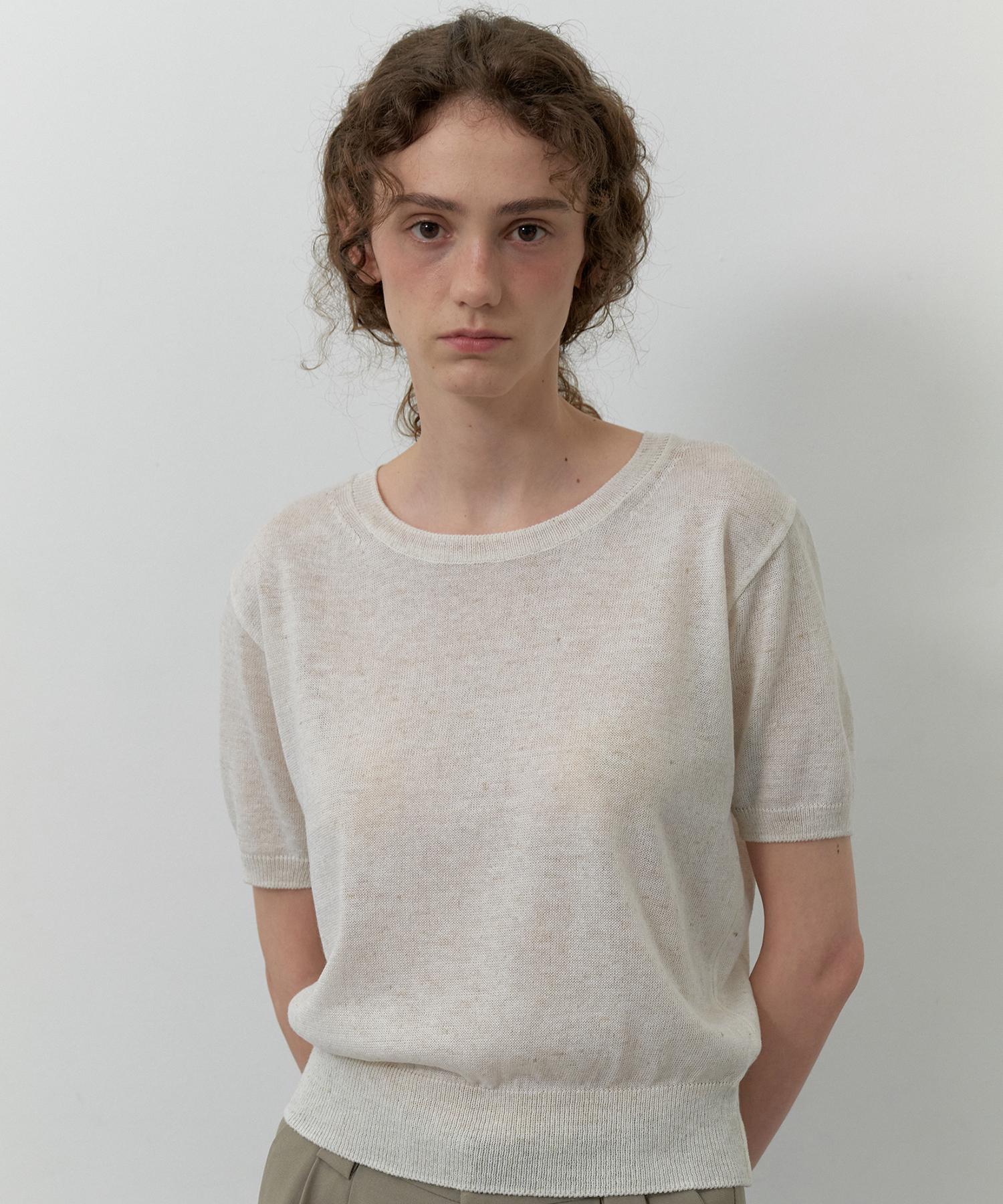 G And Gb Linen Candy Short Sleeve Knit (3 Colors) Oatmeal/F