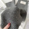 Keep Warm Knitted Scarf Stripe Pattern Long Scarf New Warm Scarves  Ladies