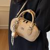 New Niche Lychee Pattern Portable Bowling Bag, High-end Temperament Versatile Messenger Women's Bag