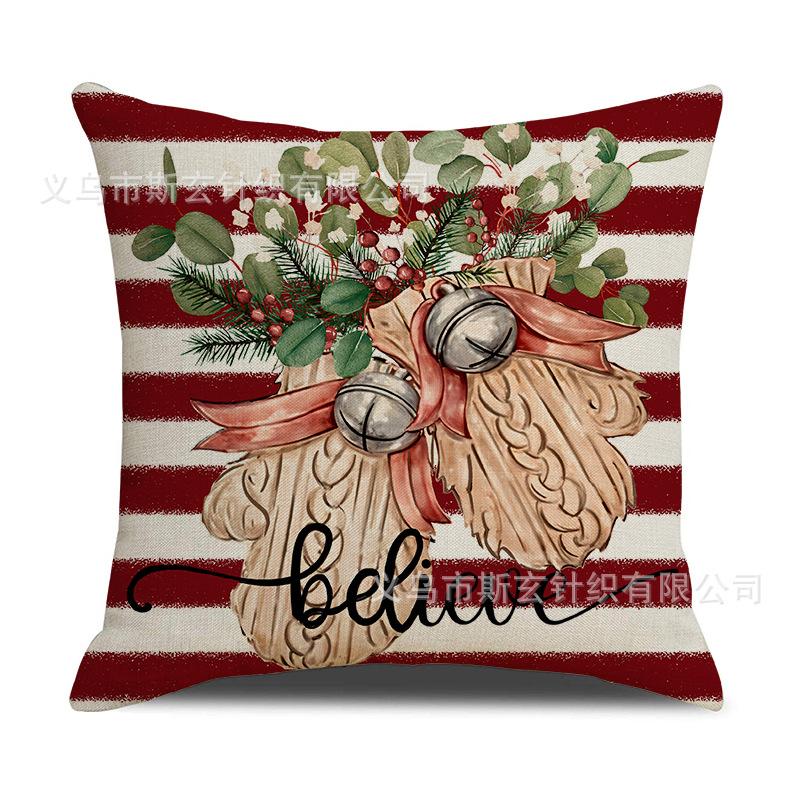 Christmas Tree Pillow Cover Living Room Bedroom Cushion Cover Autumn and Winter Festival Home Decoration Sofa Cushion Cover