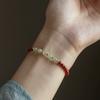 Shopkeeper's Recommendation Hetian jade bracelet with purple gold sand, traditional style high-end bracelet, new zodiac-themed gift for women
