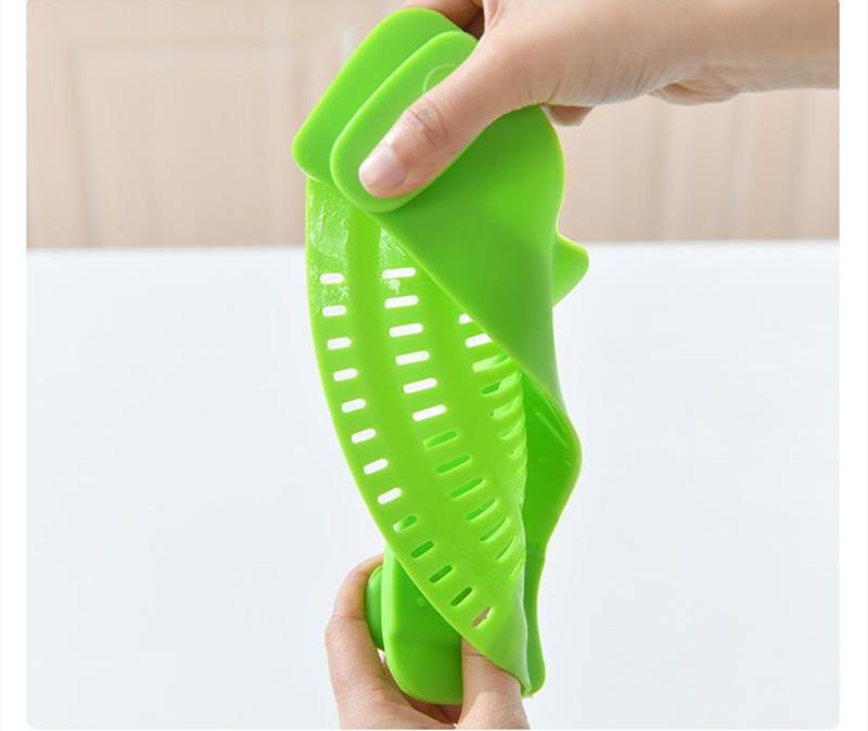 1Pc Adjustable Clip Strainer Pot StrainerOn Strainer For Pots Pans Bowls Kitchen Pot Strainer Vegetable Noodle Water Filter