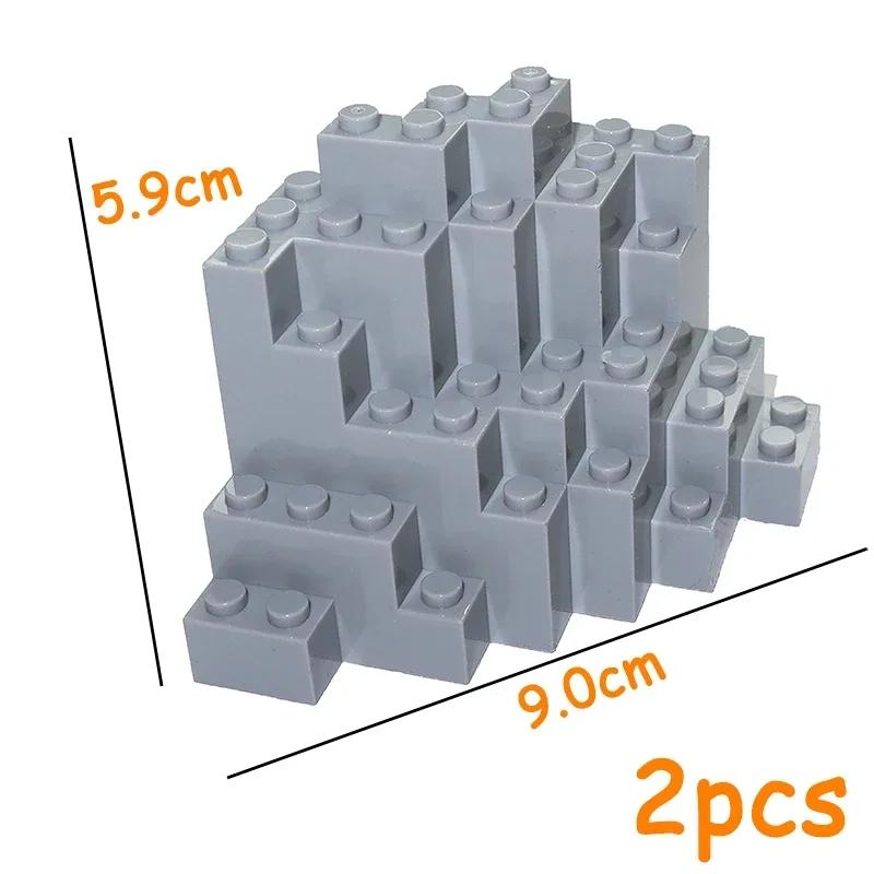 

Non-Toxic Mountain House Garden Rockery Accessories Building Blocks Rock Moc City Street Panel Diy Parts Hill Stone Bricks 6083 6082 30246