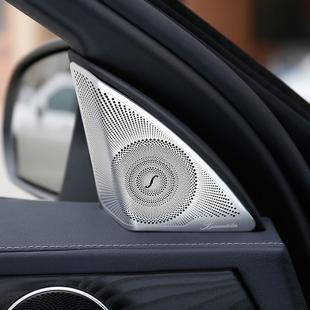 Matt For Burmester Speaker Cover Audio Case 2pcs Car Door Loudspeaker Cover For AMG Mercedes Brabus W212 W213 E Class 2016-2025