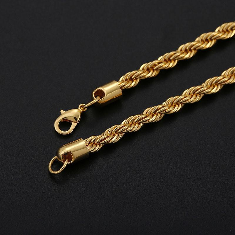 Halskette aus geflochtenem Titanstahl im koreanischen Stil für Damen - Trendiger einfacher Schmuck