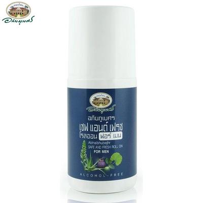 Abhai Herb Safe & Fresh Roll On per uomo, deodorante, Abhaibhubejhr, 50 g Cura della pelle alle erbe tailandesi