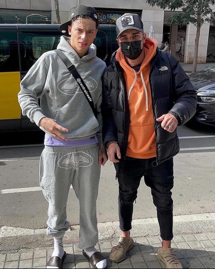 Módní pánská volná streetová fleecová mikina Corteiz, sportovní set