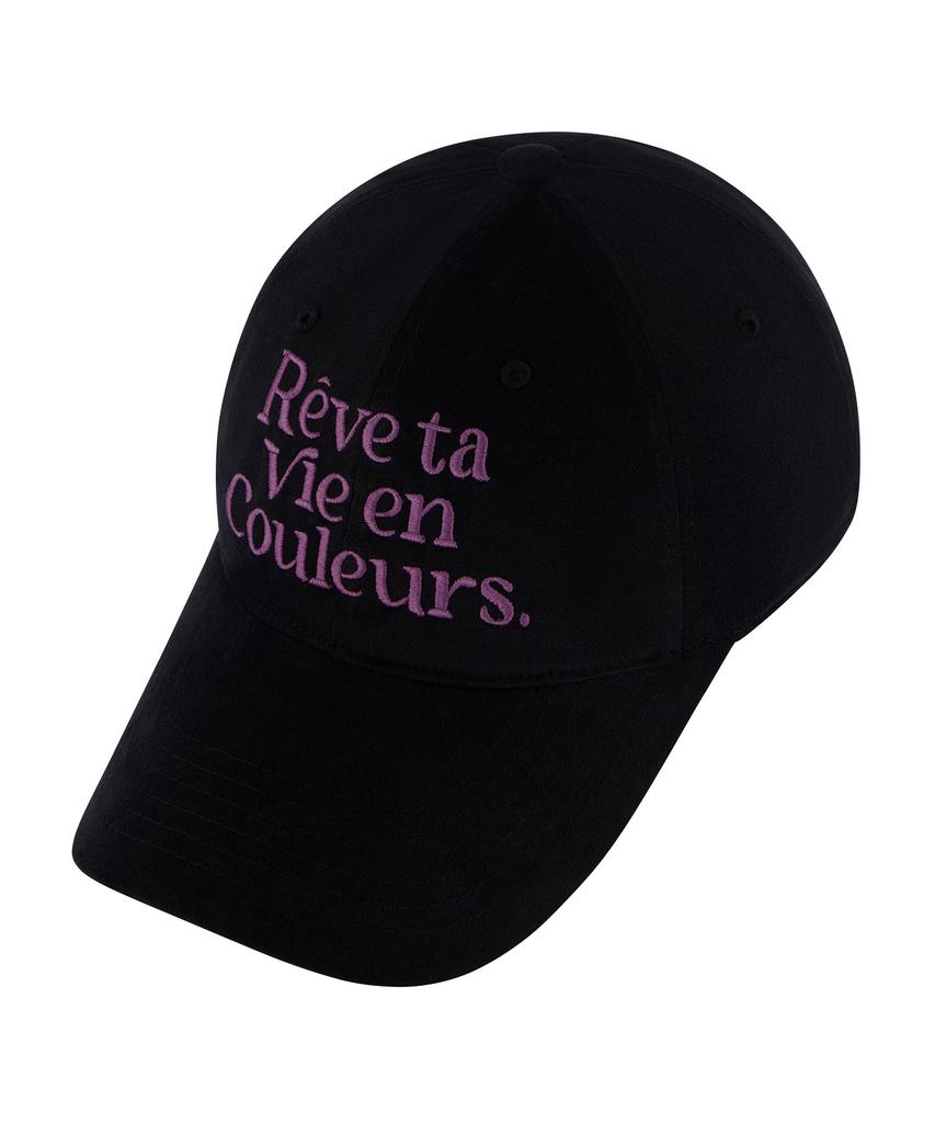 Hebeles Couleurs Peach Wash Ball Cap - Black