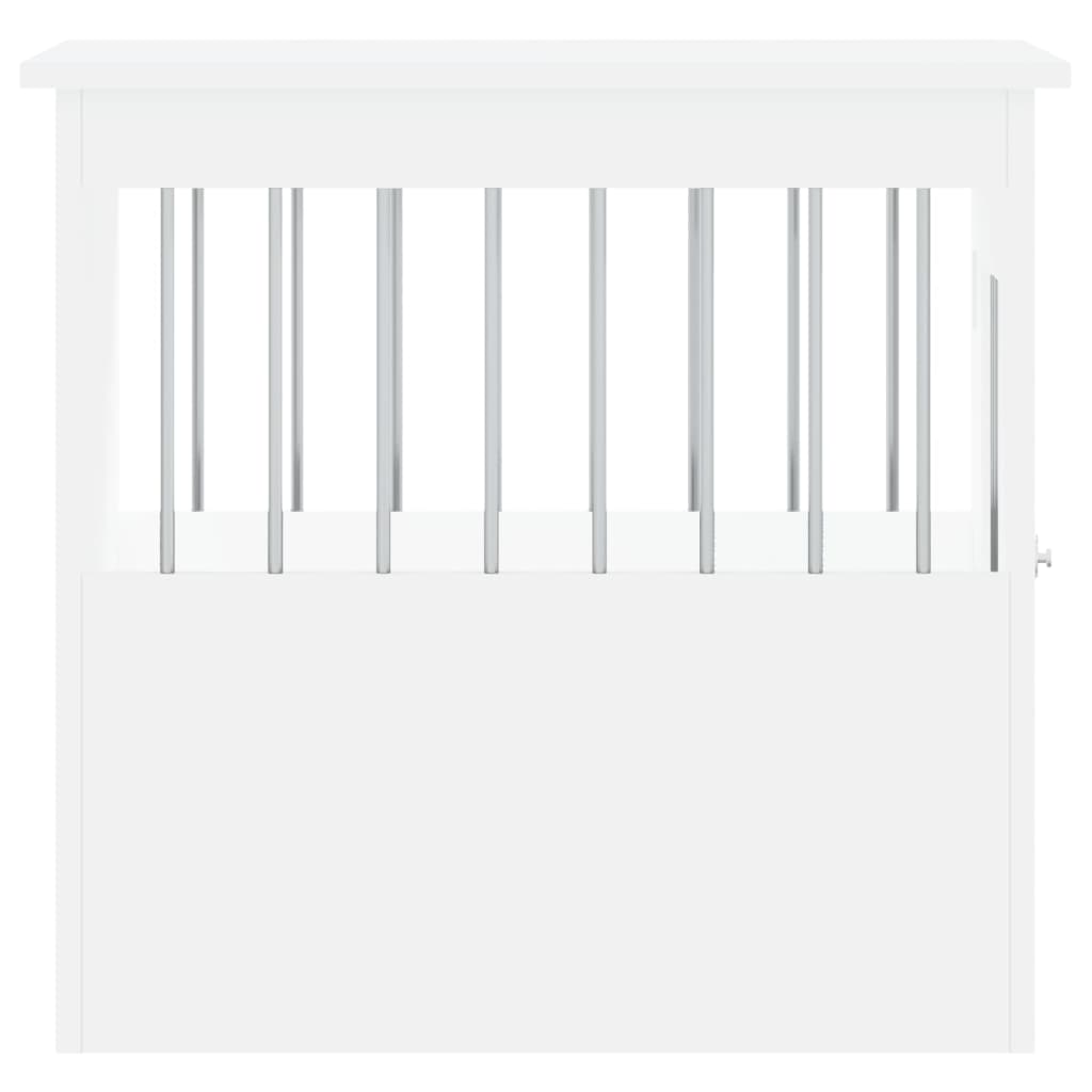 Vidaxl Dog Pen, White, 45X62X59 Cm, Wood-Based Material