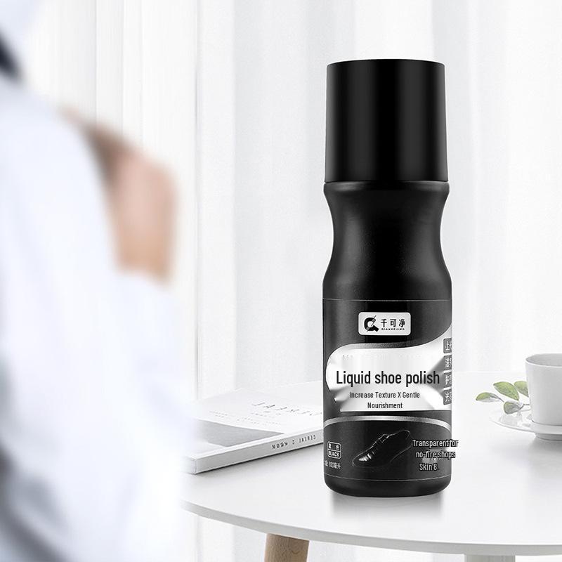 Colorless Liquid Shoe Polish for Quick Shine, Genuine Leather Care with Lanolin, Waterproof and Nourishing.