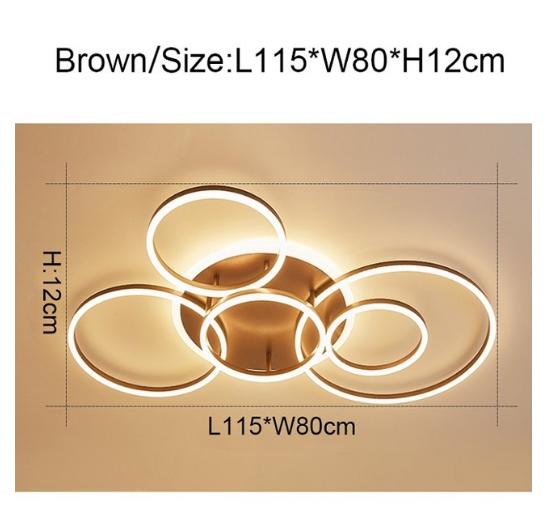Postmodern Led Circle Rings Ceiling Lights For living Room Bedroom Study Room Ceiling Lamp Black/White/Golden pendant Lamp