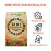 ReActive Organics 20 IN 1 Assam Masala Tea 200g | Strong Kadak Chai | Premium Assam CTC Black Tea with 20 Real Indian Spices | No Artificial