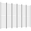 6-panelowy biały parawan składany 300 x 220 cm Tkanina
