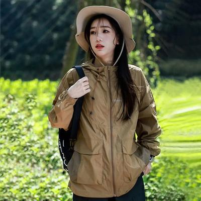 Filtr przeciwsłoneczny UPF50 Damski letni, cienki, oddychający, odporny na promieniowanie UV Odzież chroniąca przed słońcem Zewnętrzny płaszcz z kapturem