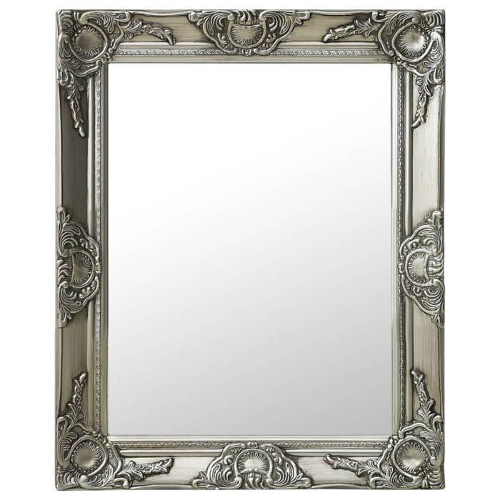 VidaXL Wall Mirror Baroque Style 50x60 Cm Silver 320318