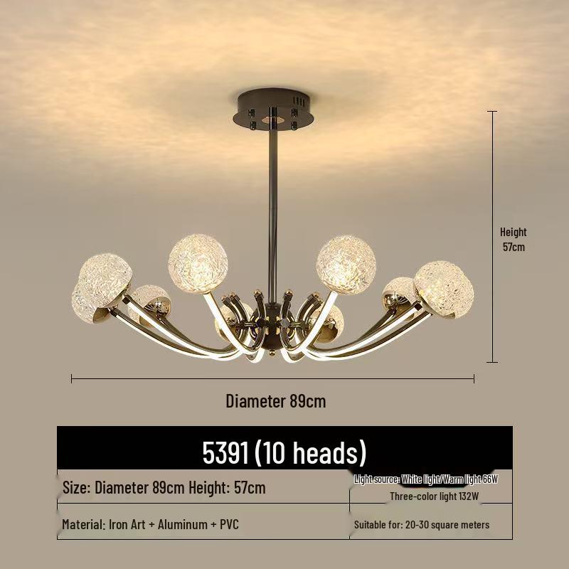 Modern Minimalist Nordic Chandelier: Elegant Mushroom Lighting for Living Rooms, Dining Tables, and Bars