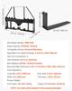 Skid Steer Pallet Forks, 1814 Kg Rated Capacity, Pallet Fork Frame Attachment with 1065 Mm Pallet Forks Forklift Blades, 50.8 Mm Hitch Receiver &
