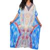Übergröße Damen Neuer Bedruckter Urlaubsstrand-Überwurf