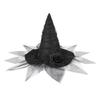 Halloween Witch Caps for Adult Unisex Tulle Wizard Hat Roleplaying Pointed Hat Theme Party Family Gathering Festival Hat