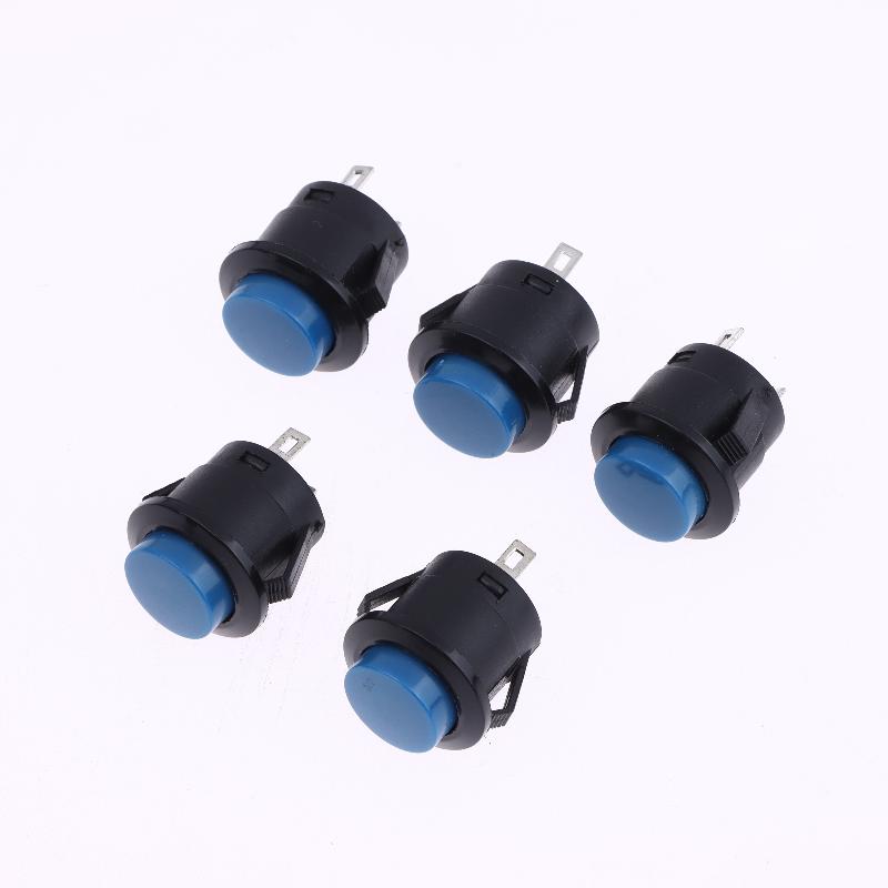 5/10 Stück Momentary Drucktaster R13-507 16mm Runder Schalter 2 Pins Ein-Aus Selbst-Rückstellung Panelmontage