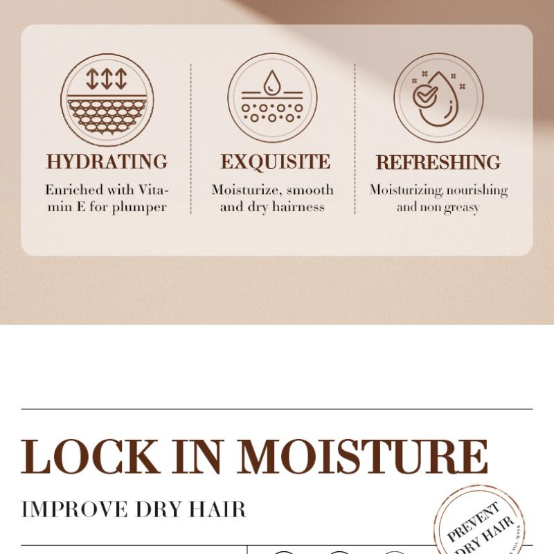 Kokosnuss Haarmaske SADOER Verbessert Frizz und Spendet Feuchtigkeit Großpackung Spülung