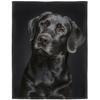 Labrador Printed Flannel Blanket Black Dog Blanket Pet Blanket Dog Lovers Gift Blanket