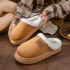 Couple Plush Cotton Slippers Winter Thickened Home Non-slip Warm Slippers Indoor Home Shoes