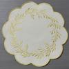 Canvas Embroidered Floral Table Mat With Heatresistant Thick Durable Material For Home Dining