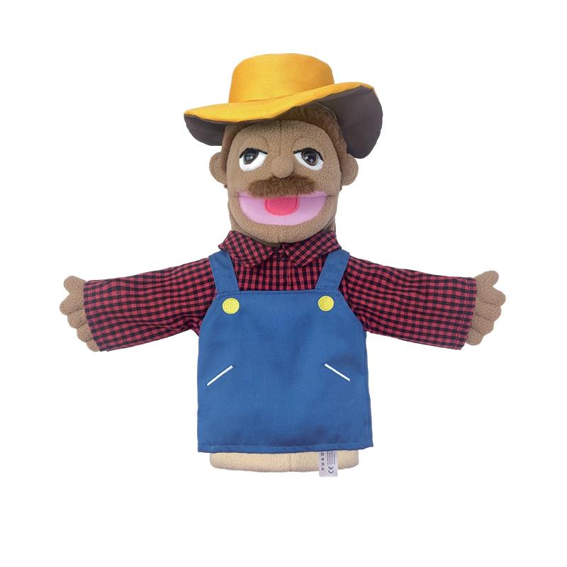 Simulazione Cartone Animato Serie Professioni Burattino da Mano Grande Peluche Dottore Poliziotto Infermiera Insegnante Burattino da Lavoro Bambola Ventriloquio
