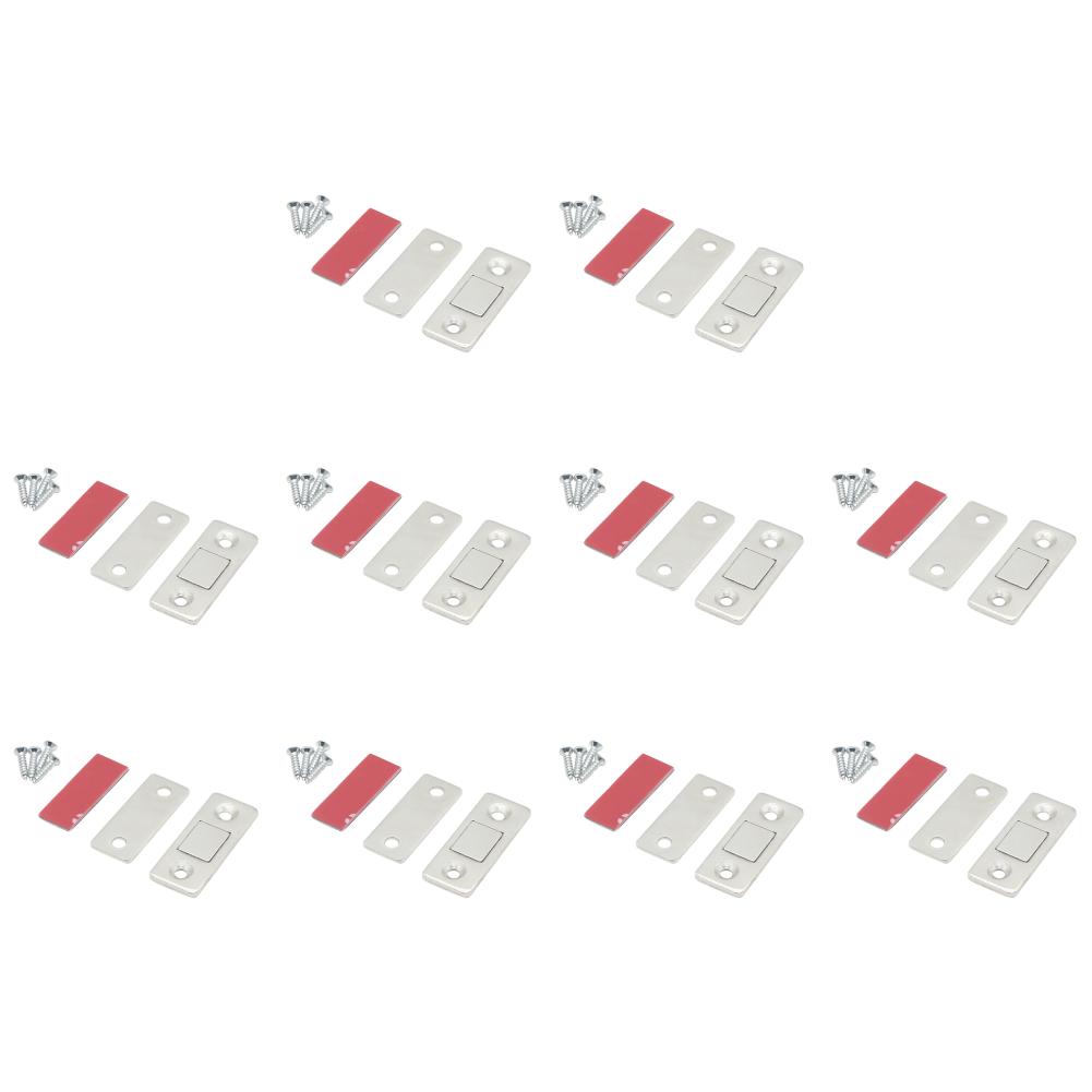 1-10 Sätze Ultra Dünne Magnetische Schrankverschlüsse Türstopper Magnetischer Verschluss Unsichtbar Soft-Catch Rostfrei Tür für Küchenschranktür