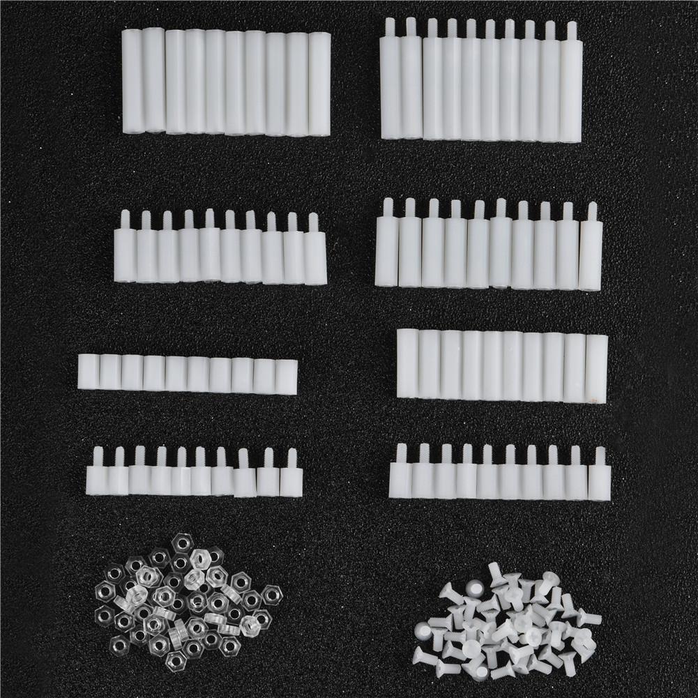 210 piezas Kits de Tornillos Tornillos y Tuercas de Plástico con Caja de Almacenamiento para Bricolaje Raspberry Pi 23