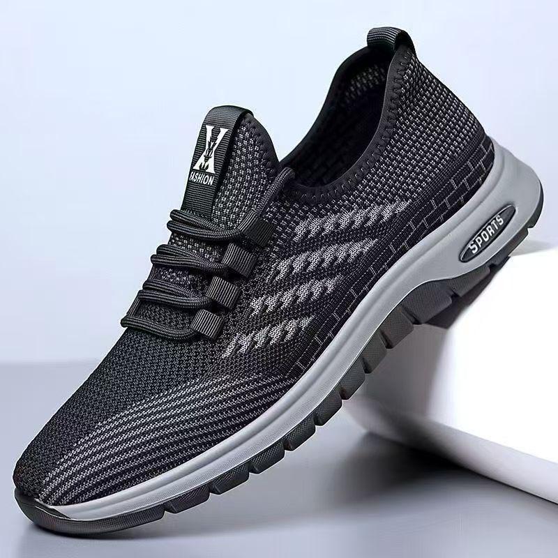Men's Flyknit Breathable Mesh Slip-On Casual Shoes