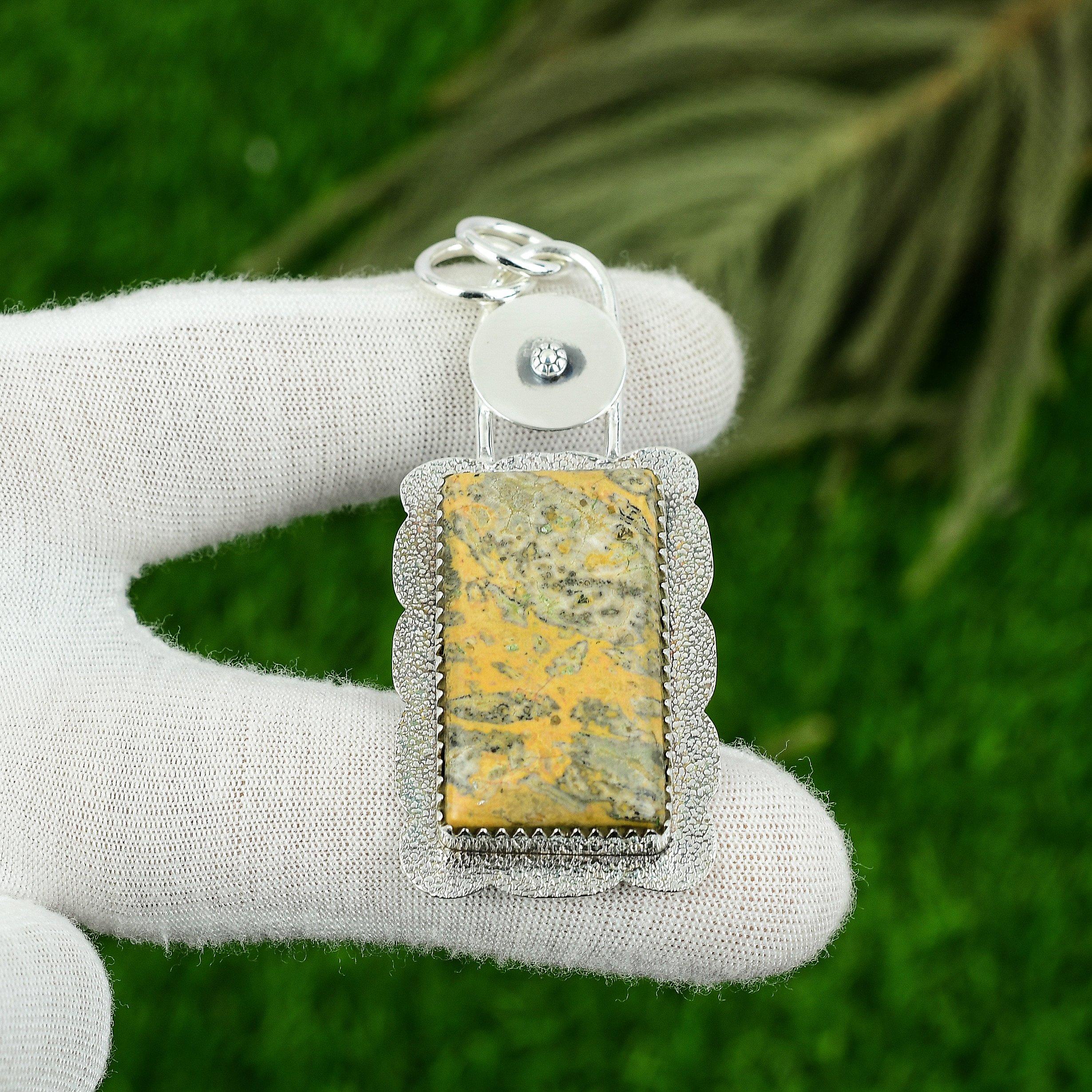 Mothers day Sale Sterling Silver Leopard Skin Gemstone Sister Pendant Jewelry