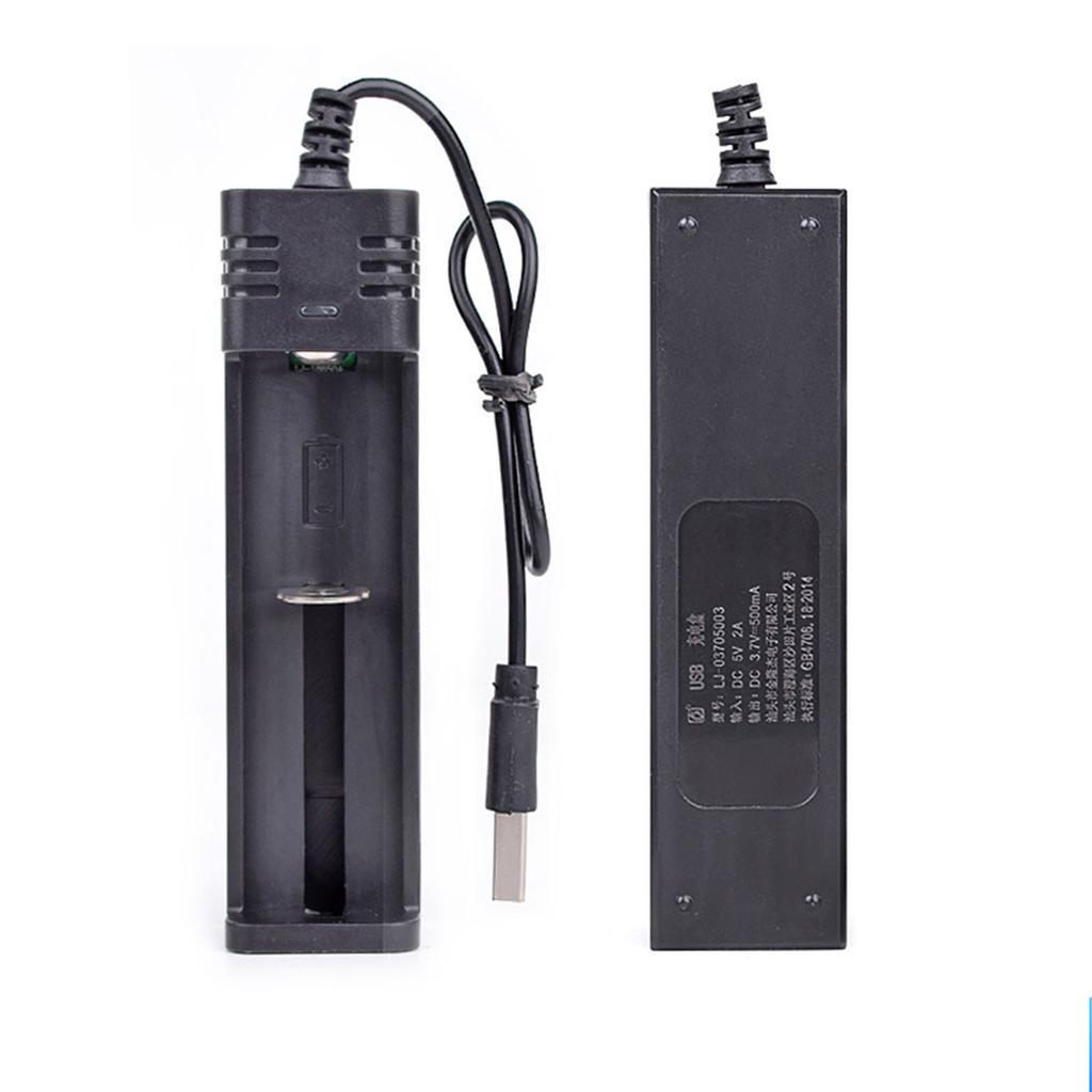 1 Slot for 18650 Battery Charger Support Short Circuit Protection LED Indicator Battery Charging Holder Rechargeable