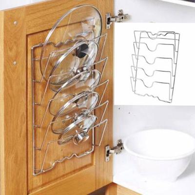 Multifunctional Kitchen Pot and Lid Rack Wall-mounted Storage Rack Cutting Board Storage Rack