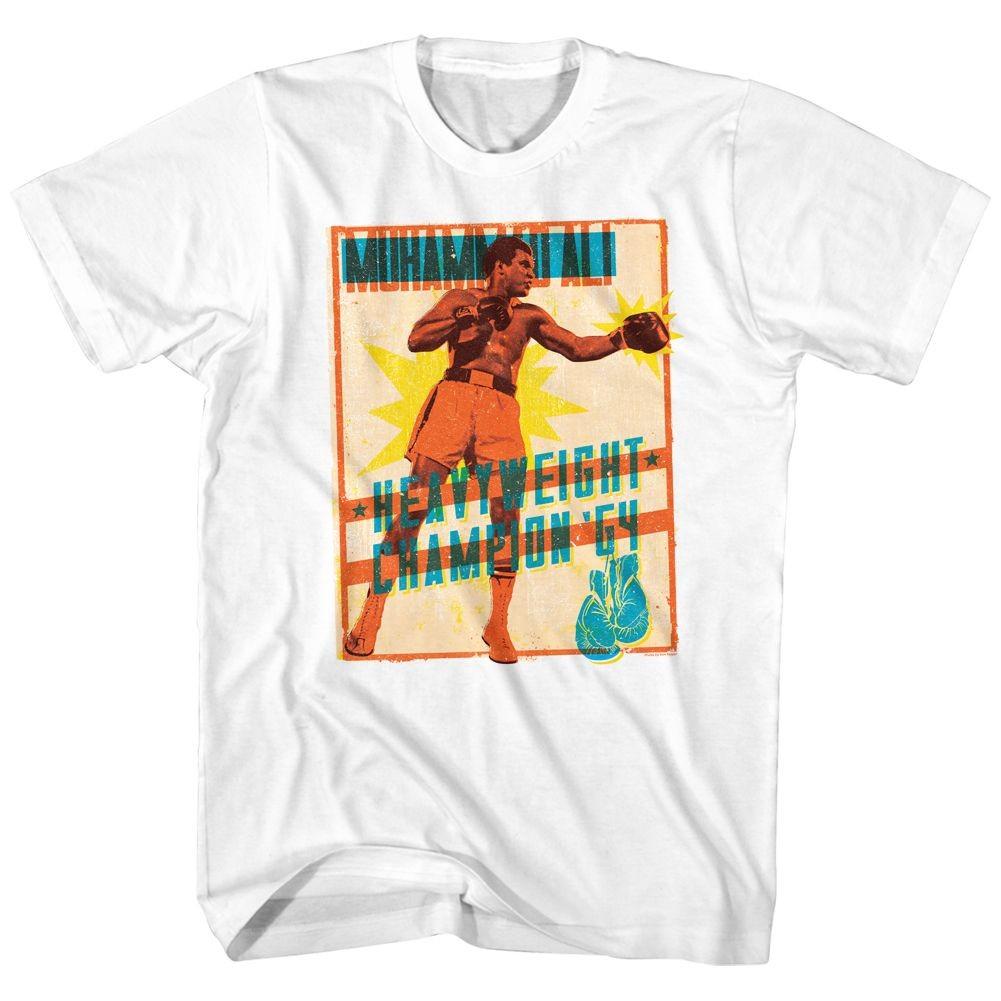 Muhammad Ali Bright Poster White Icon Shirt S