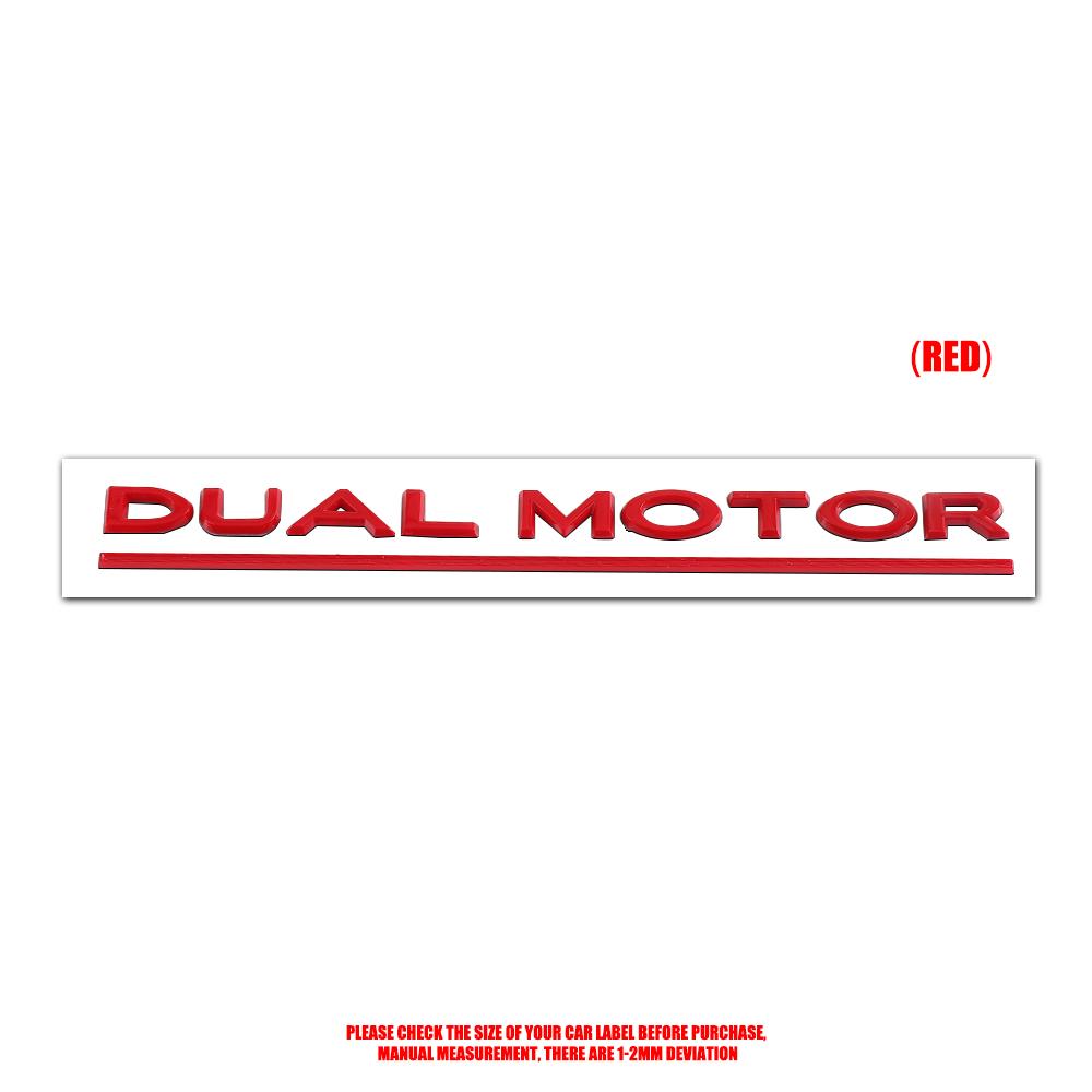 

3D ABS DUAL MOTOR Letters Logo Car Decals Sticker Auto Rear Trunk Decoration Accessories for Tesla Coil WYE Cybertruck Juguete DUAL MOTOR красный
