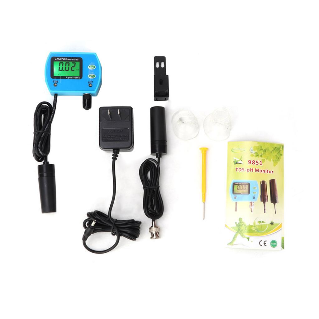 9851 New Water Quality Detector PH TDS Meter PH TDS Analyzer Online Monitor