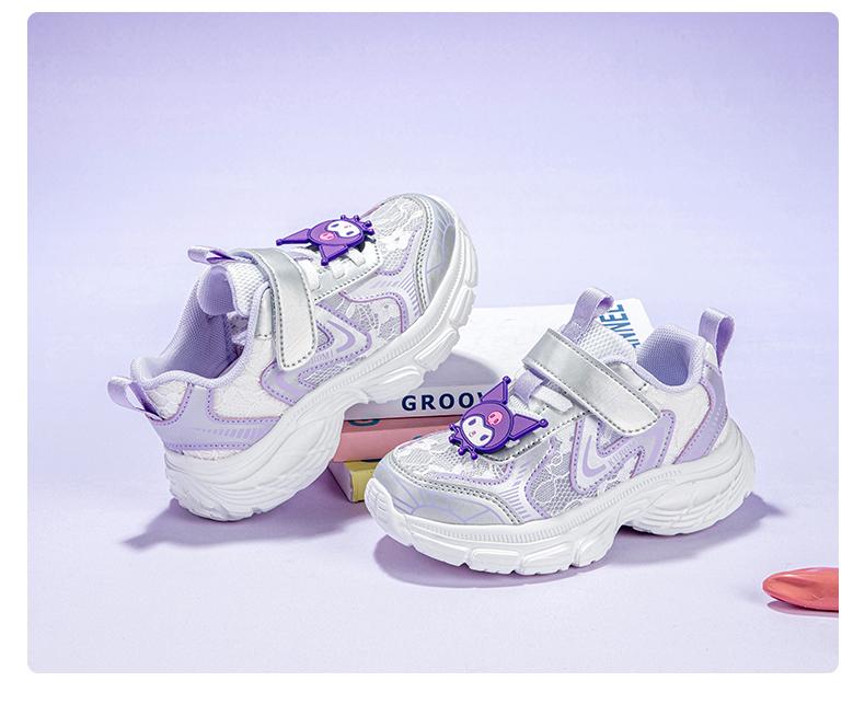 Kuromi Children's Shoes, Girls' Stylish Versatile Dad Shoes, 2026 Summer Breathable Soft Soled Sports Shoes