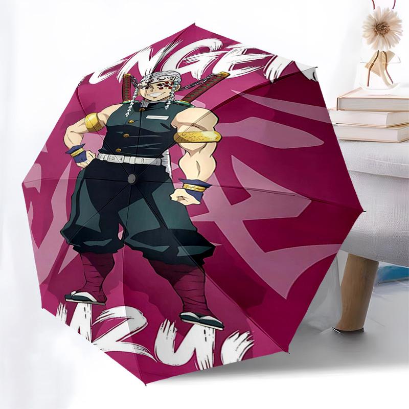 

1pc Sonic the Hedgehog Band Performance Automatic Folding Umbrella, Portable 3-Fold Design with 8-Bone Iron Frame, Outdoor for Fans, Travelers, Everyd