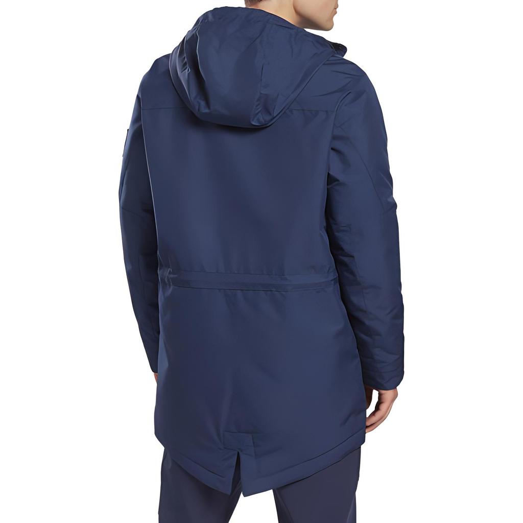 Reebok Mid-Length Outdoor Warm Zipper Sports Cotton Jacket Men Jacket Blue FU1684