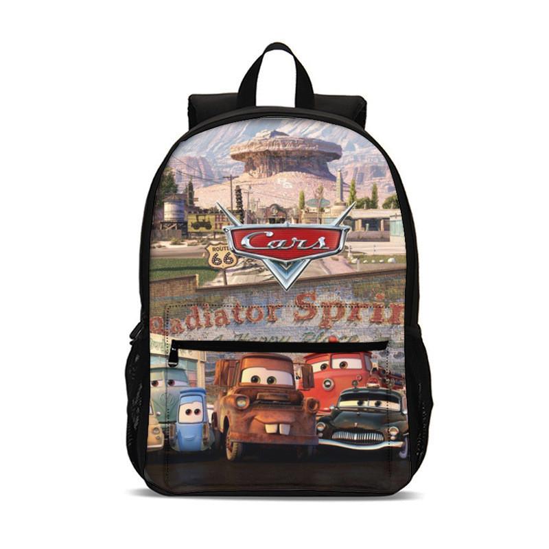 Cars Movies Cartoon Backpack For Kids With Nylon Material And Spacious Design