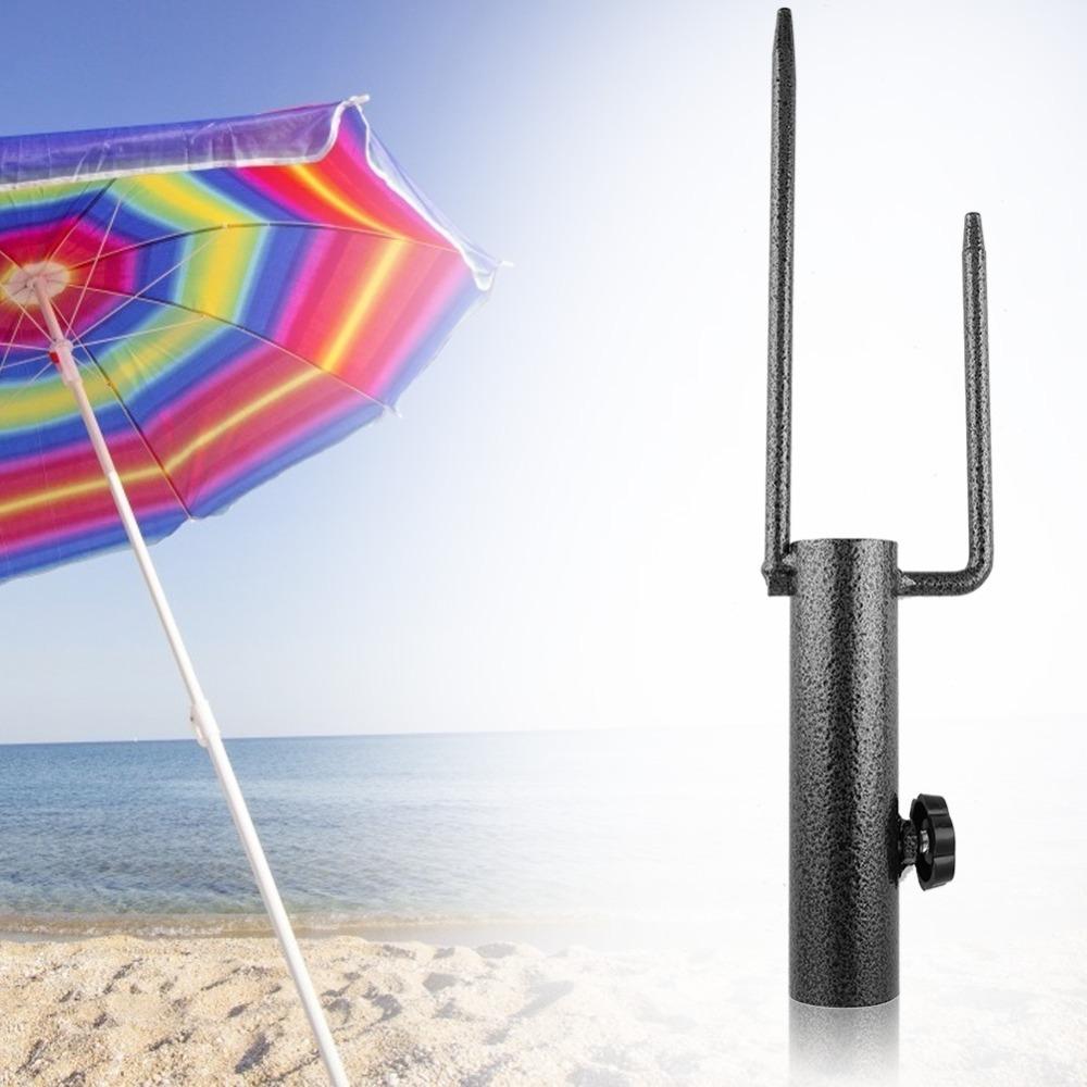 Supporto Universale per Ombrellone da Spiaggia Supporto Regolabile a Vite per Sabbia Ancoraggio Sicuro per Ombrellone da Patio Spiaggia