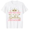 Birthday Princess T-shirt DAD MOM Uncle Aunt Family Gathering Tops Girls Birthday Party Tshirt Short Sleeve Black White Tee