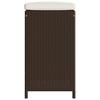 Garden Bar Stool with Cushions 6 pcs Brown Poly Rattan