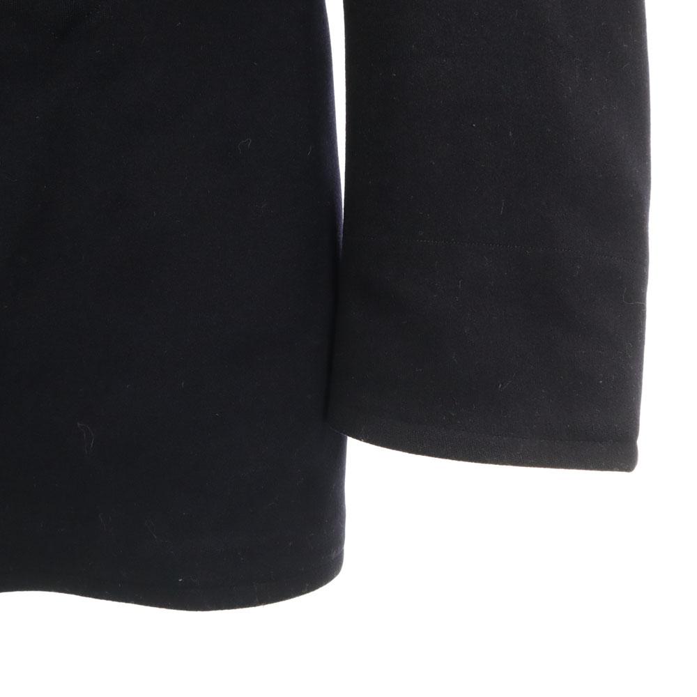 US NAVY Vintage Melton Pea Coat Dark Blue Men's Used