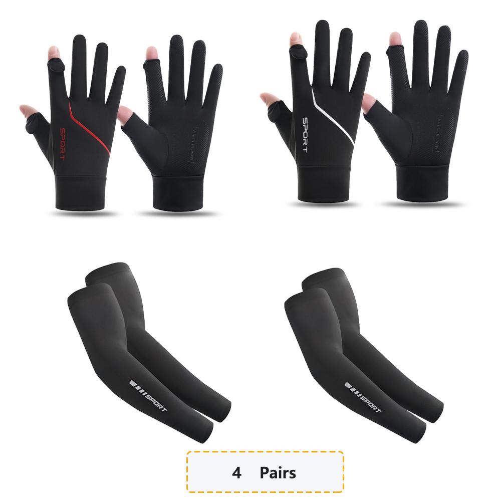 Mănuși de mătase de gheață cu protecție UV pentru degetul întreg, mănuși antiderapante cu ecran tactil, mănuși de vară respirabile pentru exterior, pentru conducere, ciclism