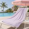 Coral Velvet Bath Towel Highly Absorbent Stylish Striped Design Thick Plush