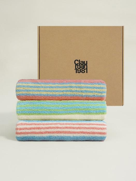 CLAUMAN 1981 Exclusive Edition Towel-Stripe 3P Stripe-Blue 3P