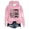 Women's Hooded Long Sleeve Printed Flannel Top Hooded Sweatshirt